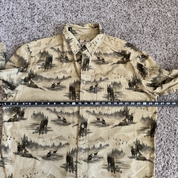 Woolrich Barley Scenic Long Sleeve Cotton Flannel Men's XL - Picture 13 of 14